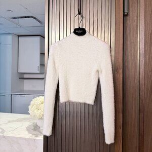 Aritzia- Babaton Kuma Fluffy White Sweater